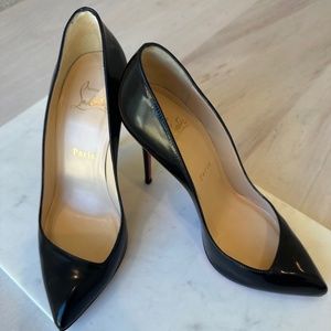 Christian Louboutin Corneille 100 Jazz Calf Pumps, Black leather, size 37 (7)